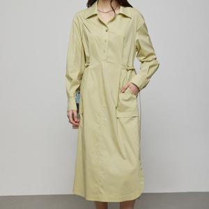 듀엘 사이드 스트랩 셔츠형 원피스_D252MSE040