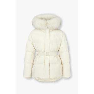 [지컷]퍼 후드 벨티드 다운 패딩 자켓 7254417117