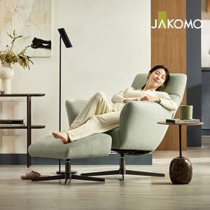 미오 1인 수동 리클라이너 포위브 패브릭 체어+스툴