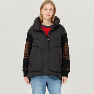 [베네통] 프렌즈 니트 덕 다운 패딩_BAPDF6461BK