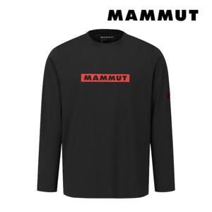 [마무트]퀵 드라이 로고 프린트 롱슬리브 티셔츠 아시안핏 남성 클래식 M11E6TR009_BK