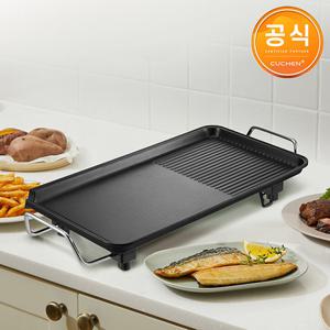 쿠첸 다이아몬드코팅 와이드 전기 그릴팬 CWG-B1600W