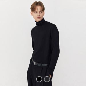 [지오다노]남성 립 스판 소프트 울 터틀넥 긴팔 목폴라 니트 스웨터 055922