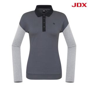 [JDX] 여성 소매 배색 카라티셔츠(X2TLU7444DG)