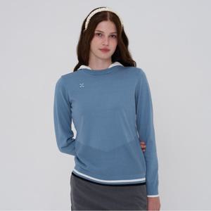 [JDX] 여성 골조직 후드 풀오버 스웨터(X1SPU7333TG)