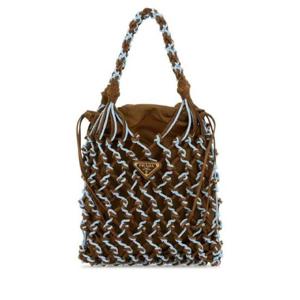 프라다 누에 스몰 블루 브라운 토트백 2242621