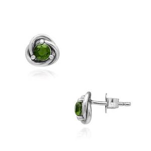 판도라 292334C03 스프링 그린 이터니티 서클 스터드 귀걸이(8월 탄생석)