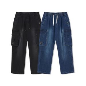 M 라이프워크바지 CQK LW243DL228 L2 카고포켓 파라슈트 데님 팬츠