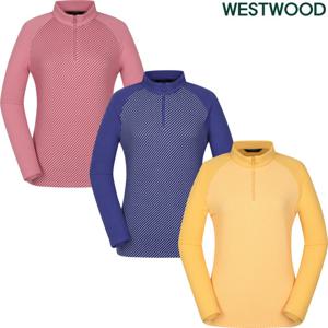 [웨스트우드]여성 겨울 사선 자카드 집업 티셔츠 WN4WTTS326