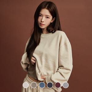 [지오다노/본사] 325911 노정의 언브러시드 테리 라운드넥 풀오버 (솔리드)