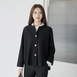 엄마옷 마담4060 클래씨마담 스판노카라언발자켓 간절기자켓 데일리룩 -ZJK2509027-