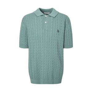 [헤지스]헤지스 그린 짜임 면 반팔카라니트 WHSW4C101E1