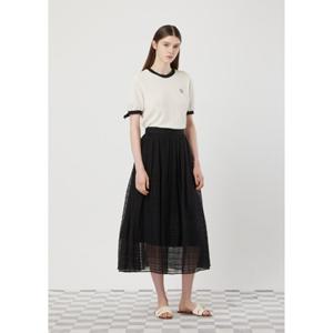 [CC콜렉트] 도트 패턴 롱 주름 스커트 (C253MSD007)