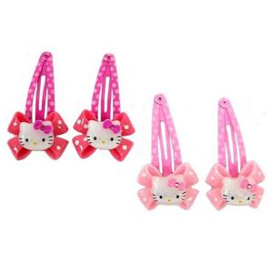헬로키티 리본똑딱핀/색상랜덤/헤어핀/머리핀/똑딱핀 키티