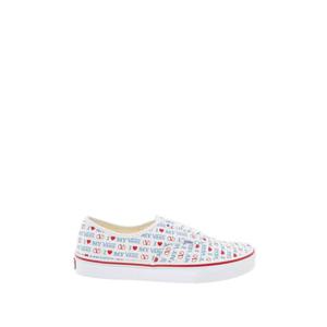 VALENTINO GARAVANI Valentino x Vans White Low Top Sneakers with All Over Love Print and All Over VLogo Detail in Cotton Man 7Y0S0M23EBDBAN