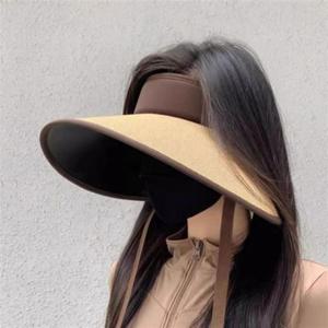 여성 등산 낚시 여름 자외선차단 라탄 돌돌이 썬캡 모 여성썬캡모자