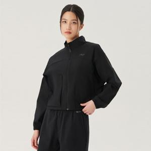 휠라 여성 스트레치 절개형 바람막이 FS2JKG1251F_BLK