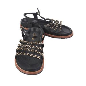 (명품) 샤넬 G30591 금장 체인 플랫폼 샌들 36