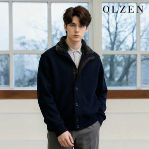 [올젠] 아우터형 퍼 집업 가디건 (ZOD4EC1345)