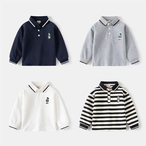 [조이멀티]PK베어 남아여아 자수 긴팔 카라티셔츠 205981