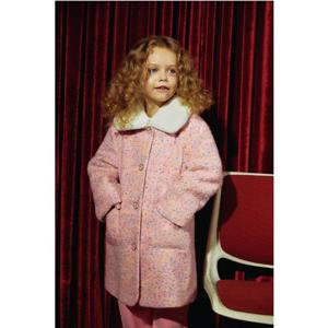 [베네통 키즈] 컬러팝 울혼방 코트 QACT02561PK_핑크