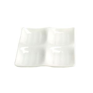 업소용 멜라민 정사절 접시(중)(흰색)