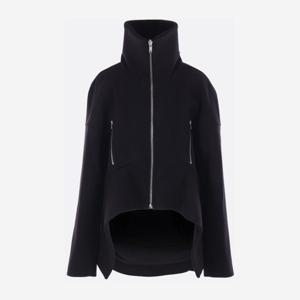 릭오웬스 블랙 울 펠트 오버사이즈 칼라 집업 재킷 RO02E4752 W