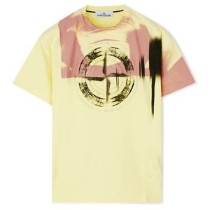 (명품) 22FW 스톤 와펜 프린팅 반팔티 옐로우 77