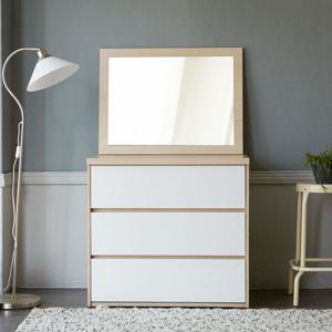 마리메종 글로시 830 3단 서랍장+거울 화장대_착불