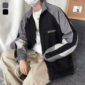 여름 남자 배색 Y2K 집업 하프넥 바람막이 점퍼 DMS-JUA-SFD0321