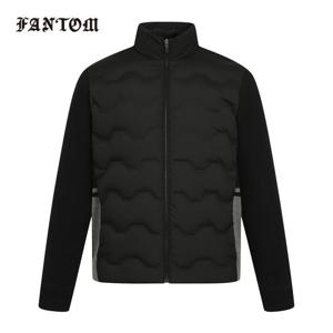 [팬텀] 남성 니트 배색 구스 다운 점퍼 211E3JP202_BK