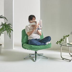 소소숲 벤티 회전 1인용 라운지 패브릭 소파 독서의자