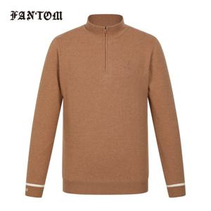 [팬텀] 남성 울 방풍 반집업 긴팔 니트 211E3SR803_BR