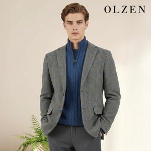 [올젠] [95사이즈] 헤링본 울 혼방 자켓 (ZOD4KG1342)