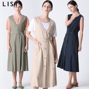 [르오트]벨티드 브이넥 베스트 원피스_17201669_588586