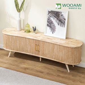우아미가구 모노 테니 템바보드 원목 거실장