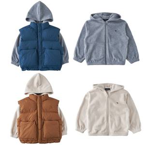 [블루독8-키즈] 택1 네이비 듀얼B.베스트집업세트 플리스 조끼패딩 점퍼 두돌선물 초등학생 25C7511103