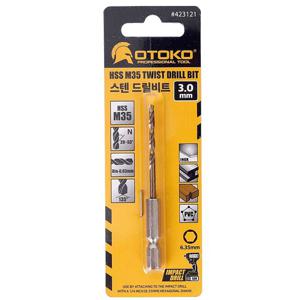 OTOKO 스텐레스 드릴비트 3mm/ 스텐기리 코발트 육각드릴비트 임팩기리 임팩트드릴 스텐기리 육각비트 코발트기리 코발트드릴