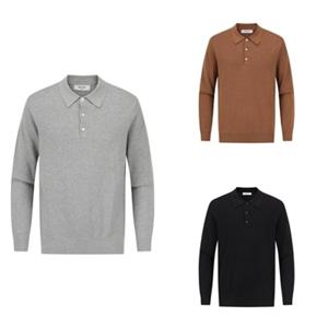 [에디션앤드지]FW남성 면 혼방 긴팔티 에리 3종택1 NEF3EE1921