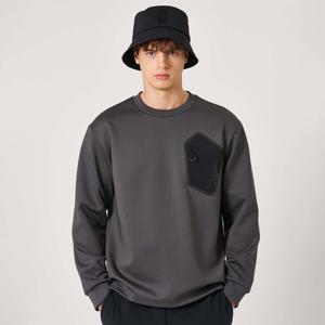 [스파이더] 남성 체스트 우븐 포켓 맨투맨 티셔츠 SPKFCNRL302MCGR