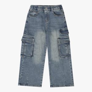 [일로딜로]기모 카고 와이드 데님 팬츠IDTJ25T1Z