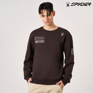 [스파이더] 남성 패트롤 기모 맨투맨 티셔츠 SPKWCNRL307MBRW