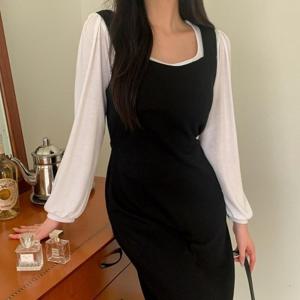 [신상오픈런]KHO46FE수인해 민소매 여성 스퀘어넥 긴원피스 레이