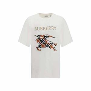 버버리 크로스 스티치 반팔 티셔츠 화이트 남성 811011