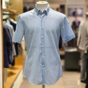 [트레몰로]TGNTS3M3441_에어홀 프린트 세미슬림 반팔셔츠