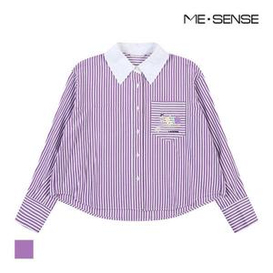 [미센스][미센스] 카_라배색 스트라이프 블라우스_MB43BLM112Z (