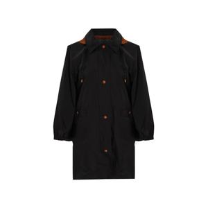 크로커다일레이디 탈부착 배색 후드 롱코트_CLEFCT102