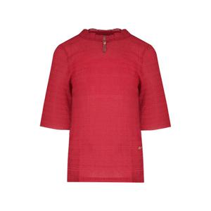 크로커다일레이디  자수 포인트 반팔 티셔츠_CLEFTS101