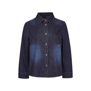 샤트렌 빈티지 워싱 싱글포켓 데님 블라우스_HCEFBL201