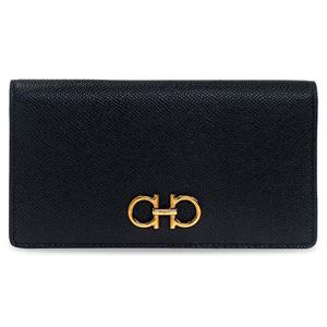 25 FW 페라가모 네로 블랙 간치니 콘티넨탈 장지갑 22D779153726510